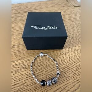 Thomas Sabo Black and Silver Beaded Bracelet